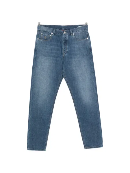 Straight fit džíny Brunello Cucinelli modré