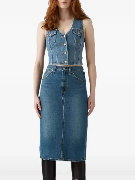 Blugi Levi's® până la genunchi cu crăpătură cu 5 buzunare gri