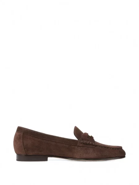 Pantofi loafer Veronica Beard din piele de căprioară maro