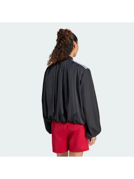 Saténový sportovní top Adidas černý