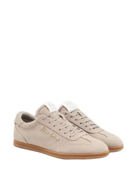 Sneakerși Armani Exchange din piele de căprioară cu autograf