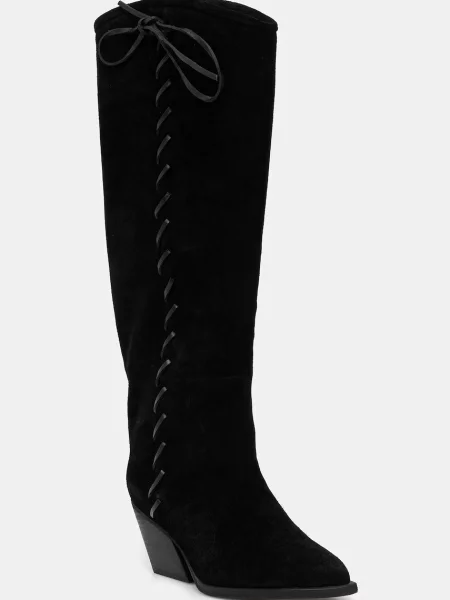 Замшевые сапоги Answear.lab черные