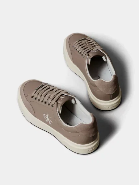 Кожаные кеды Calvin Klein коричневые