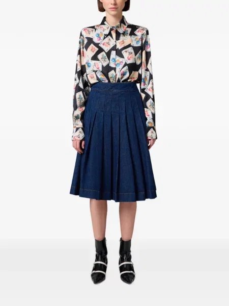 Fustă midi Msgm albastru