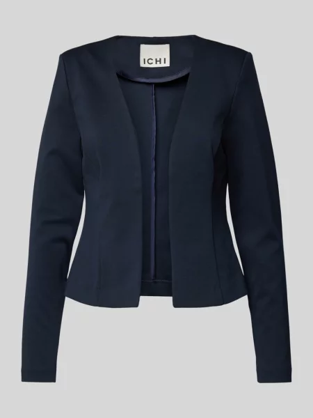 Żakiet o kroju regular fit z przodem bez zapięcia model ‘KATE’ Ichi granatowa