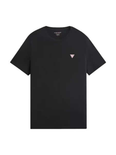 Koszulka Guess Jeans z krótkim rękawem z logo czarna
