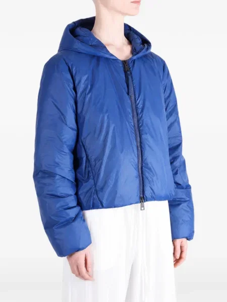 Geacă Canada Goose cu glugă albastru