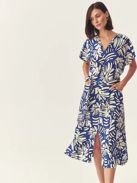 TATUUM Rochie Tikini ecru bleumarin albastru