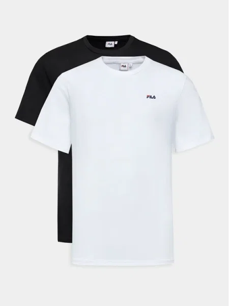 Тениска Fila 2 броя Brod с изчистен дизайн бяло