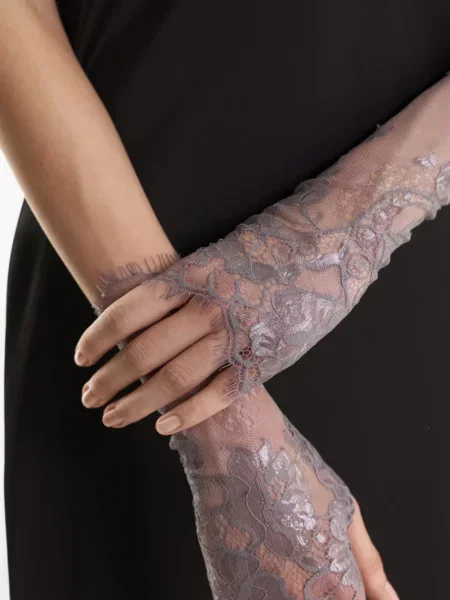 Mănuși 2310 Studio cu model floral gri
