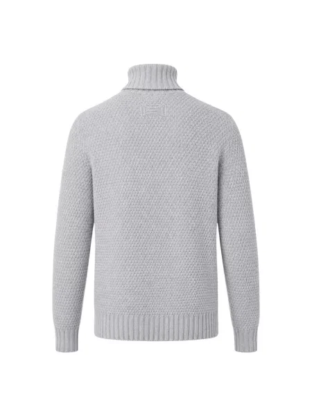 Sweter z golfem Drumohr wełniany do golfa szary