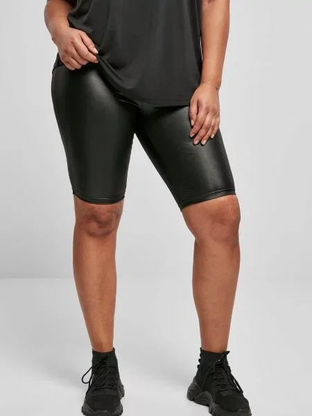Кожени спортни шорти Urban Classics черно