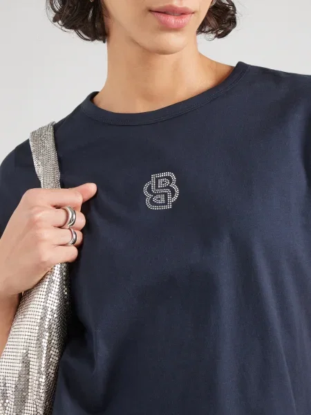 BOSS Póló Sötétkék fekete