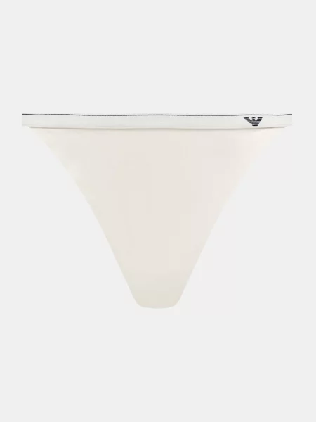 Emporio Armani Underwear tangá dámske s elastanom biela