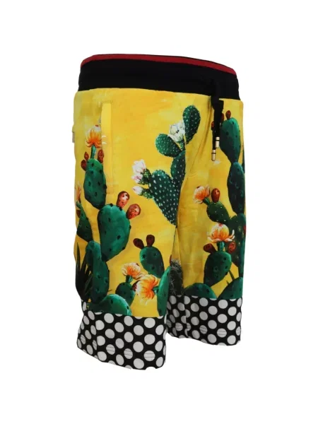 Шорти Dolce & Gabbana на точки с принт жълто