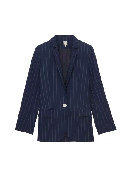 Lniana marynarka Ines De La Fressange Paris niebieska