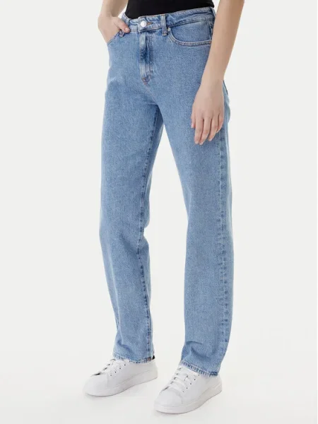 Tommy Jeans Blugi Kira Straight Fit albastru