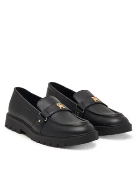 Ilgaauliai batai Tommy Hilfiger juoda