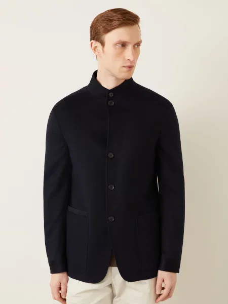 Zegna Kašmírové Sako Regular Fit tmavě modrá