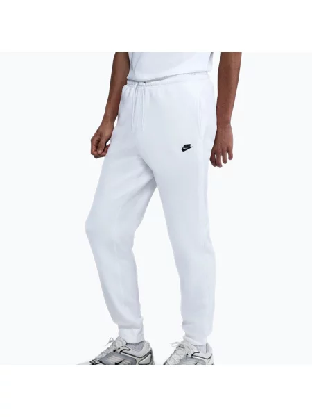 Pantaloni pentru bărbați Nike Club Jogger white/white/black alb