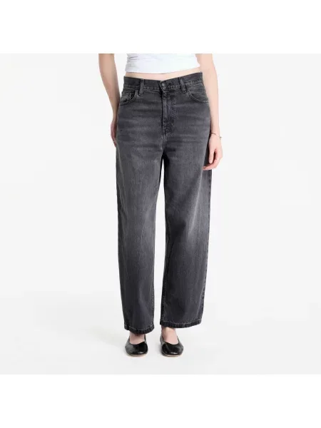 Blugi Carhartt WIP W Brandon Pant Black Marble Used Wash M negru