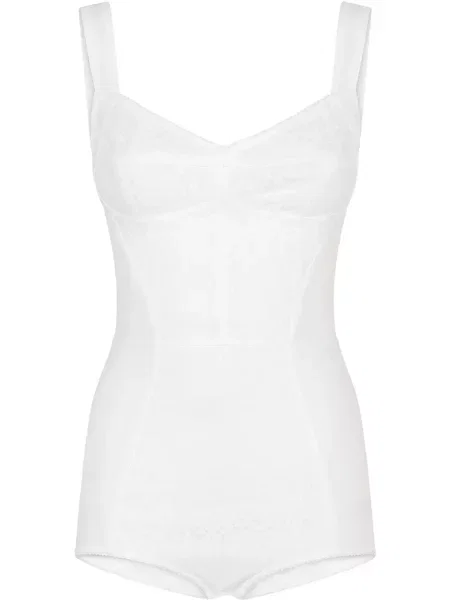 Bodi Dolce & Gabbana s čipkom bijela