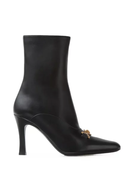 Cizme scurte Versace din piele negru