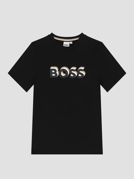 Детская футболка Boss черная