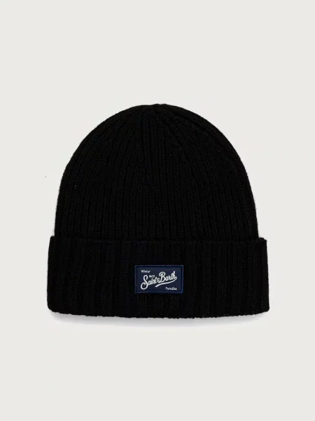 Saint Barth czapka beanie z wełną czarna