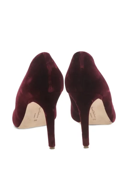 Pantofi cu toc Rupert Sanderson de catifea roșu
