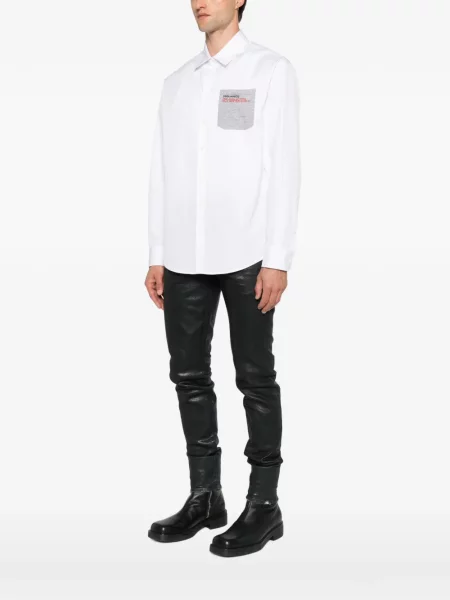 Cămașă Dsquared2 cu imagine alb