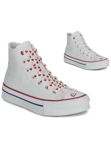 Členkové topánky Converse biela