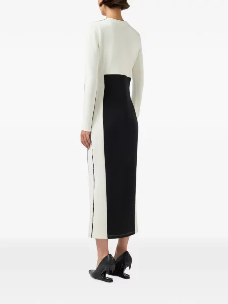 Rochie midi Gcds tricotate alb