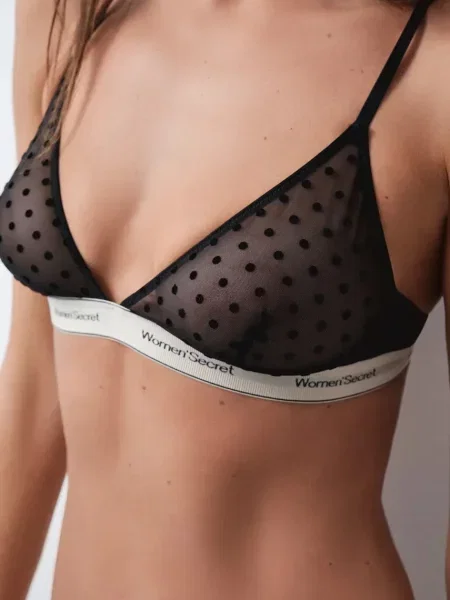 Women'secret триъгълен сутиен черно