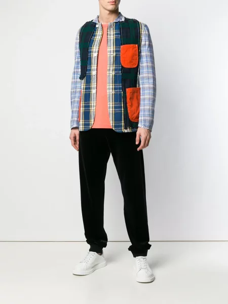 Kostkovaná bunda Comme Des Garçons Pre-owned modrá