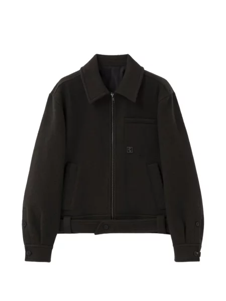 Яке Wooyoungmi с автограф кафяво