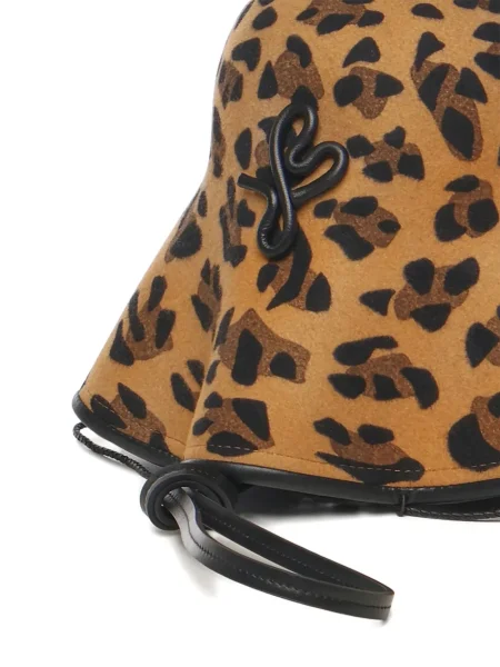 Pălărie Ruslan Baginskiy cu imagine cu model leopard maro