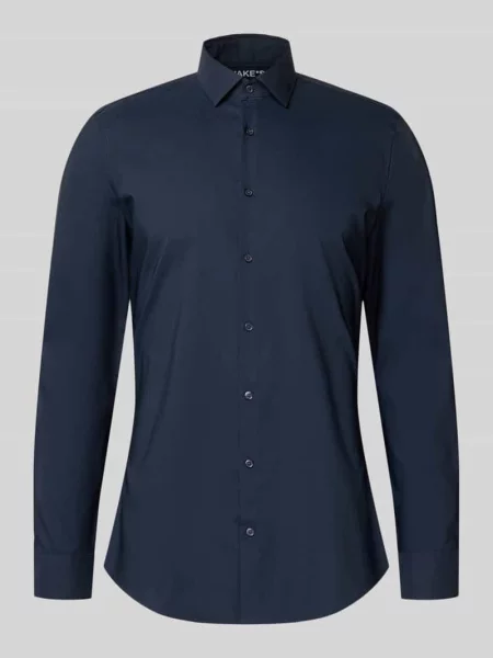 Koszula biznesowa o kroju super slim fit ze streczem Jake*s granatowa