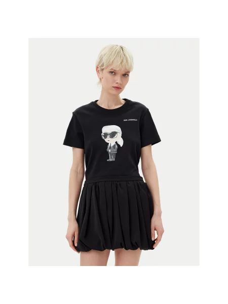KARL LAGERFELD Majica Regular Fit črna