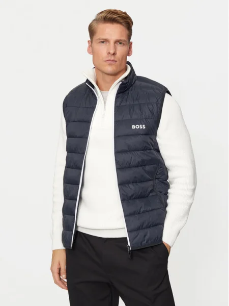 BOSS Vestă elegantă V_Thor Bleumarin verde