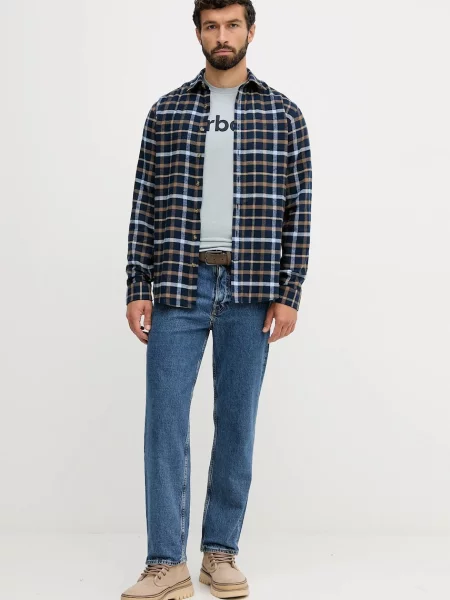 Футболка Barbour ESSENTIALS з принтом чорний