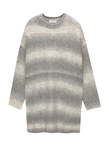 Pull&Bear Rochie tricotat deschis / gri bej