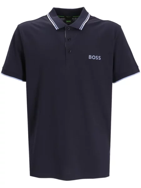 Polo Boss cu broderie albastru