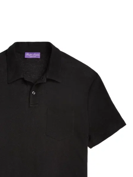 Tricou polo Polo Ralph Lauren cu autograf cu 5 buzunare în carouri gri