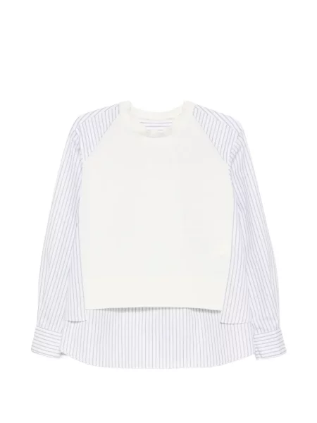 Pulover Sacai cu dungi alb