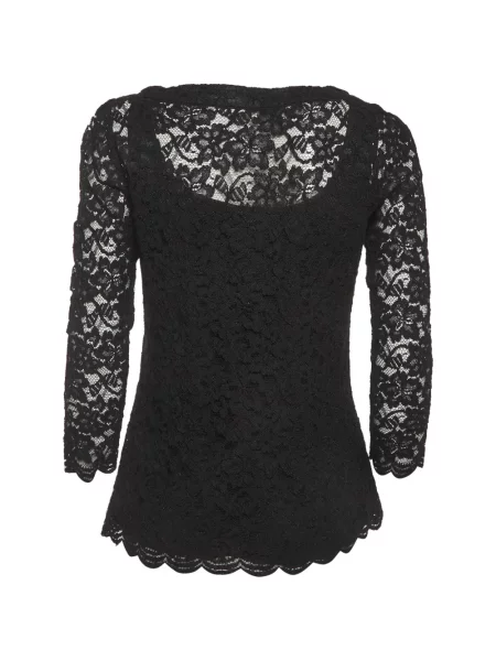 Bluză Dvf Diane Von Furstenberg din dantelă negru