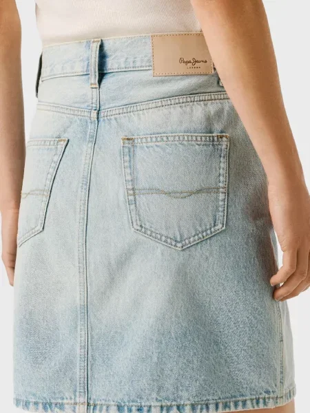 Джинсова спідниця Pepe Jeans блакитна