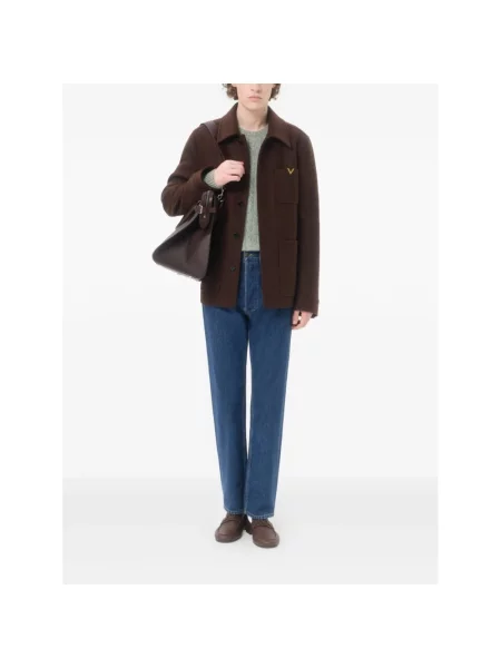 Lniany sweter Valentino Garavani zielony
