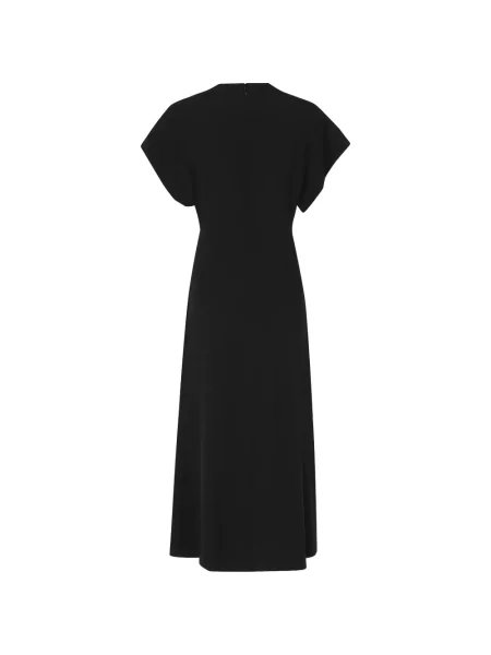 Rochie midi Alberta Ferretti cu decolteu în V negru