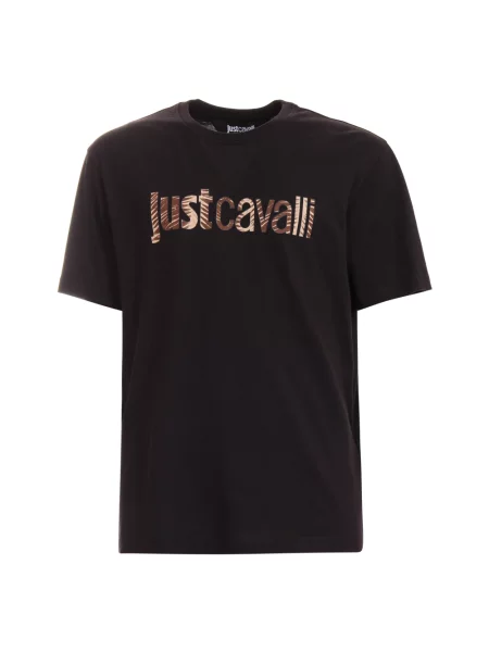 Koszulka Just Cavalli z nadrukiem czarna